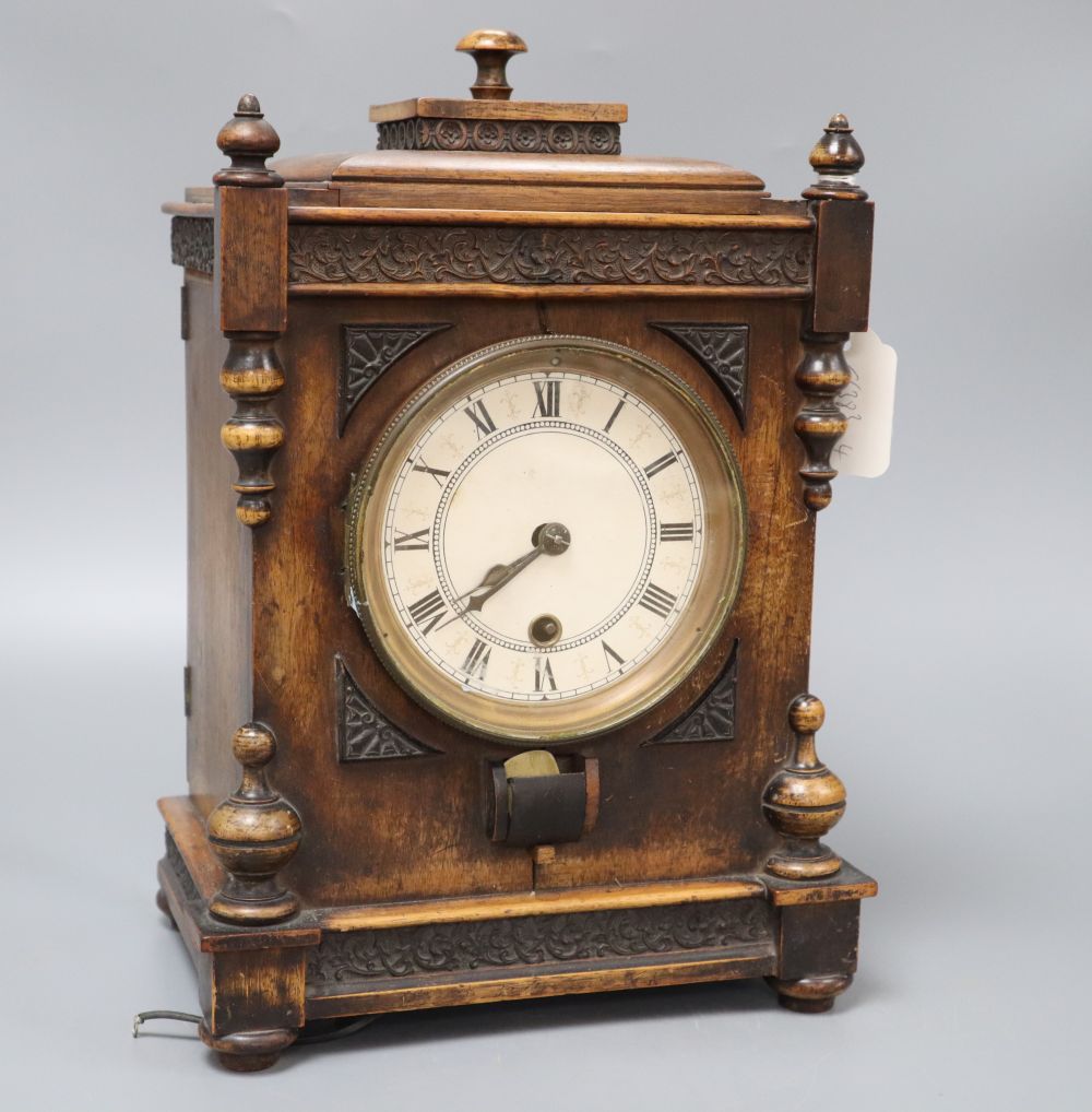 A John Davidsons patent automatic memorandum clock with original instructions numbered, height 32cm